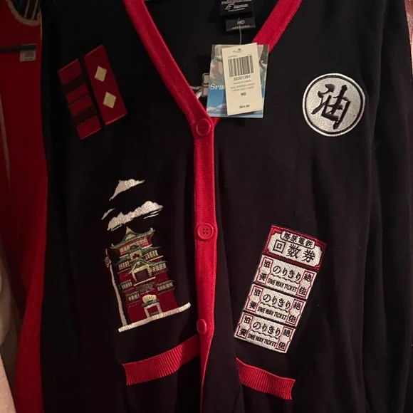 Studio Ghibli Spirited Away Bathhouse Icons Women’s Cardigan - Picture 4 of 6